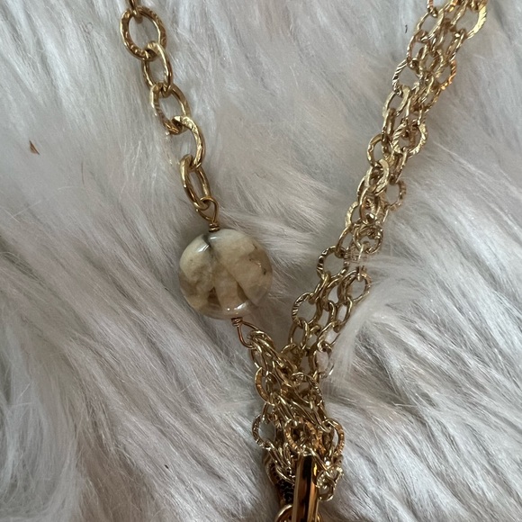 Barse Thailand gold tone and multi color stone necklace. - Picture 4 of 7